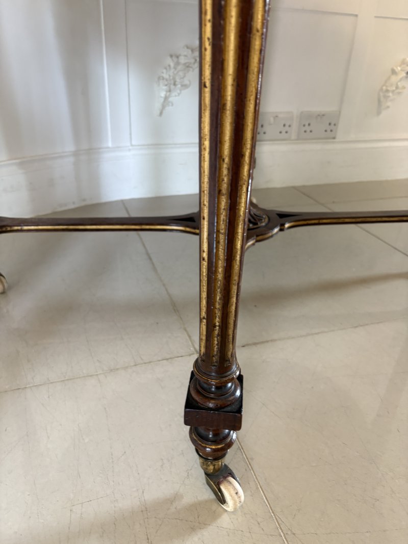 Outstanding Quality Antique Victorian Burr Walnut Inlaid Centre Table - Image 11